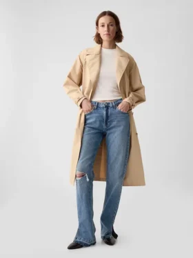 Jeans ample taille mi-haute style années 90