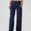 Jeans ample taille mi-haute style années 90