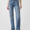 Jeans ample taille mi-haute style années 90