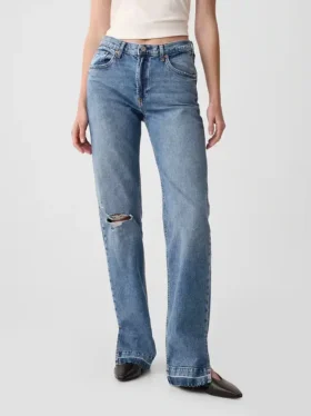 Jeans ample taille mi-haute style années 90