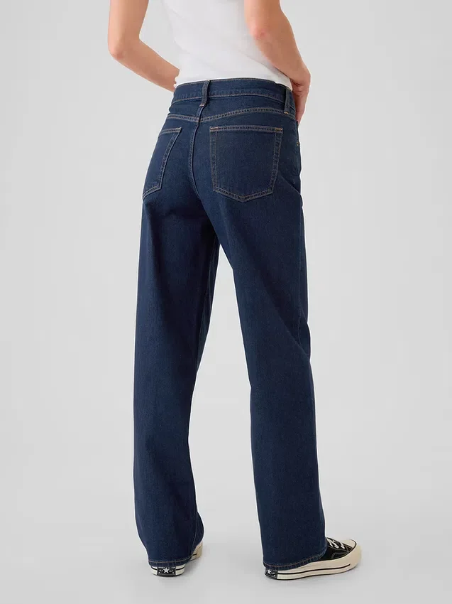 Jeans ample taille mi-haute style années 90