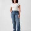 Jeans ample taille mi-haute style années 90