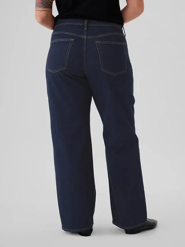 Jeans ample taille mi-haute style années 90