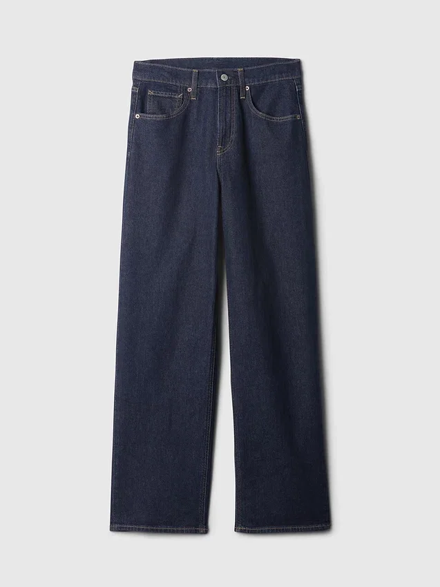 Jeans ample taille mi-haute style années 90