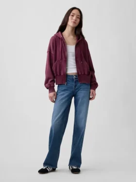 Jeans ample taille très basse style années 90