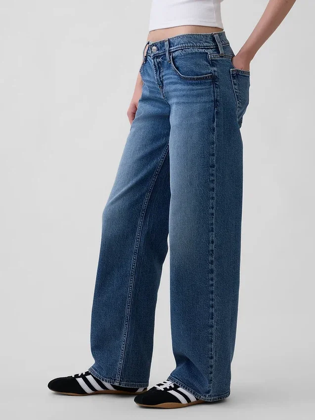 Jeans ample taille très basse style années 90