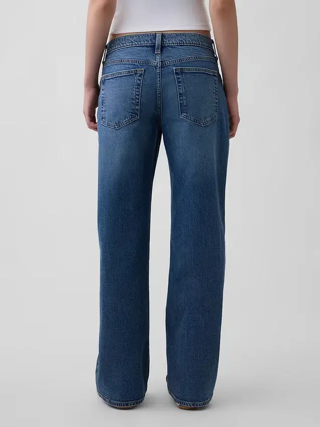 Jeans ample taille très basse style années 90