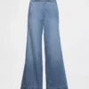 Jeans baggy ample à plis ultra-doux, taille mi-haute