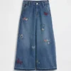 Jeans baggy brodés taille basse pour enfant