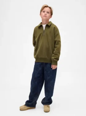 Jeans baggy décontracté camouflage pour enfant