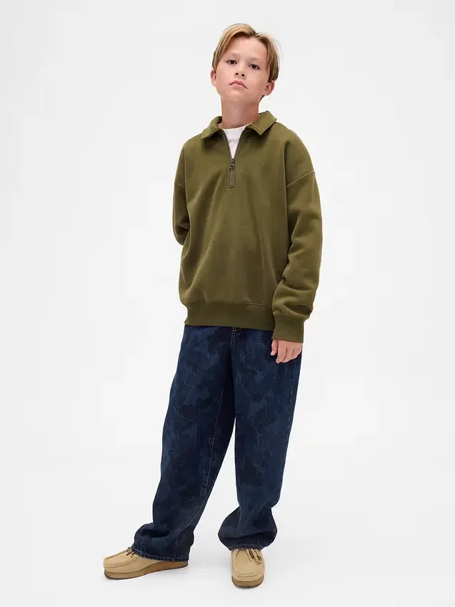 Jeans baggy décontracté camouflage pour enfant