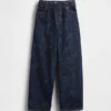 Jeans baggy décontracté camouflage pour enfant