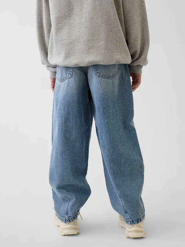 Jeans baggy effilé ultra-doux pour enfants