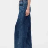 Jeans baggy en denim tricoté à taille mi-haute