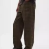Jeans baggy en toile à carreaux