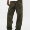 Jeans baggy en toile à motifs floraux