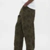 Jeans baggy en toile à motifs floraux