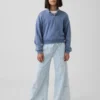 Jeans baggy faciles à enfiler à taille basse pour enfants