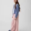 Jeans baggy faciles à enfiler à taille basse pour enfants