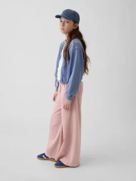 Jeans baggy faciles à enfiler à taille basse pour enfants