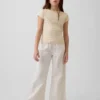 Jeans baggy faciles à enfiler à taille basse pour enfants