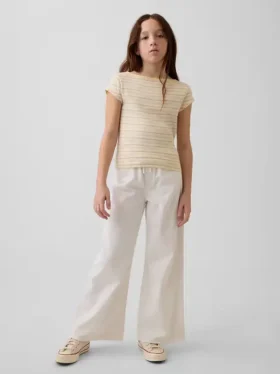 Jeans baggy faciles à enfiler à taille basse pour enfants