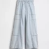 Jeans baggy faciles à enfiler à taille basse pour enfants