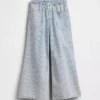 Jeans baggy faciles à enfiler à taille basse pour enfants