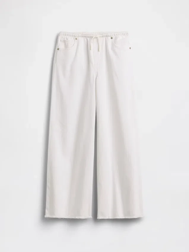 Jeans baggy faciles à enfiler à taille basse pour enfants