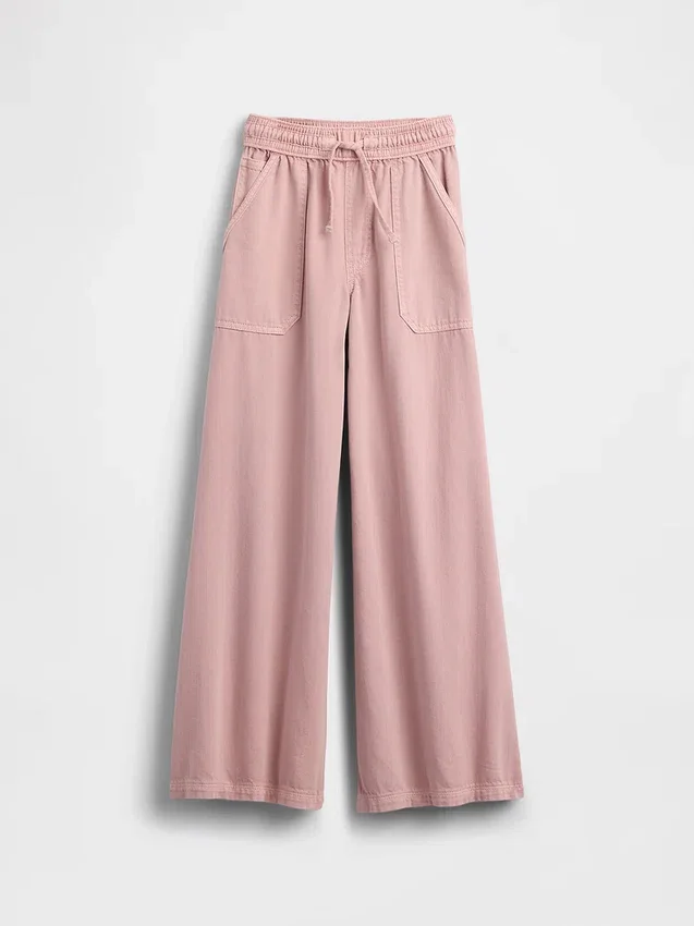 Jeans baggy faciles à enfiler à taille basse pour enfants