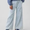 Jeans baggy faciles à enfiler à taille basse pour enfants