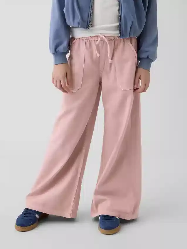 Jeans baggy faciles à enfiler à taille basse pour enfants