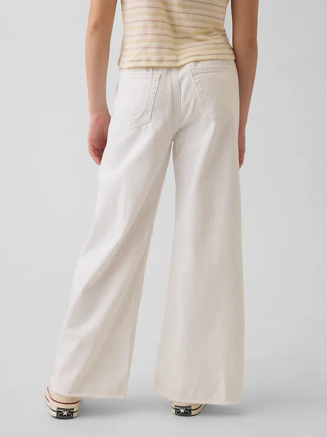 Jeans baggy faciles à enfiler à taille basse pour enfants