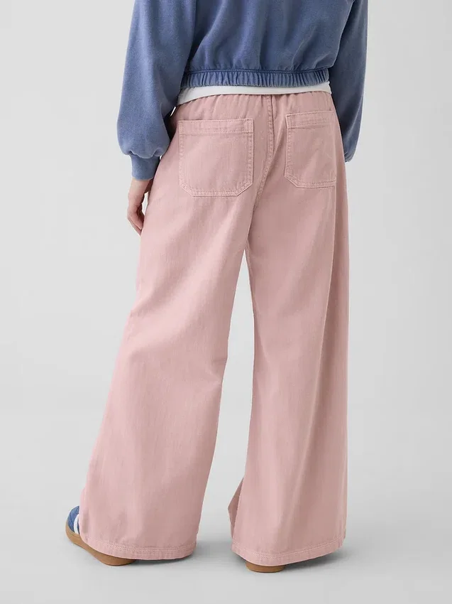 Jeans baggy faciles à enfiler à taille basse pour enfants