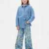 Jeans baggy à fleurs pour enfants