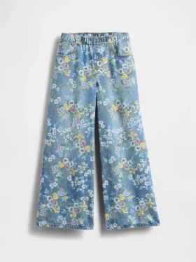 Jeans baggy à fleurs pour enfants