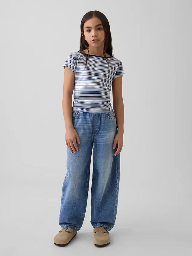 Jeans baggy fuselé pour enfant