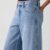 Jeans baggy fuselé à taille moyenne