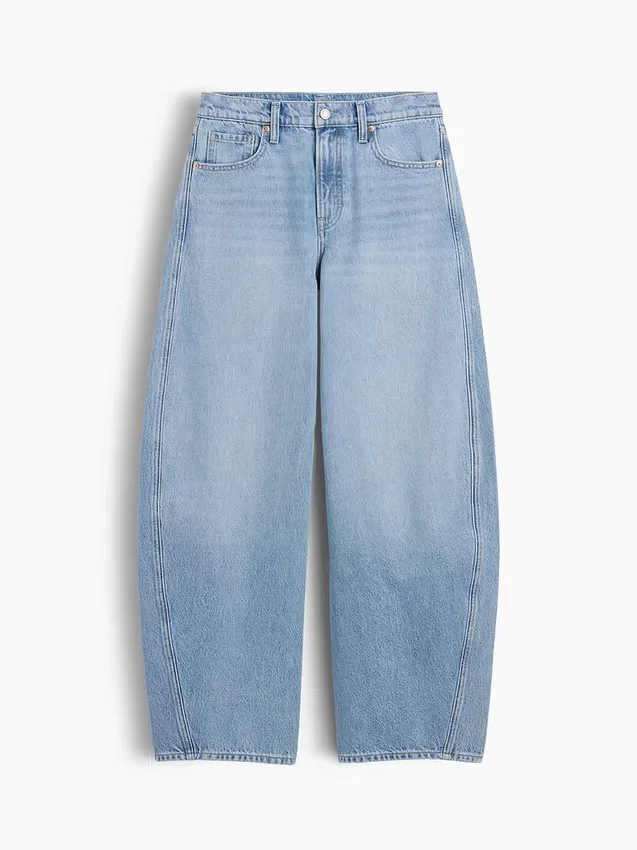 Jeans baggy fuselé à taille moyenne
