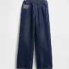 Jeans baggy métallisé taille basse pour enfant
