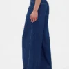 Jeans baggy plissé ultra-doux à taille mi-haute