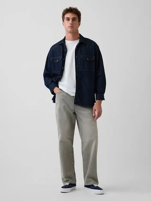 Jeans baggy rigide