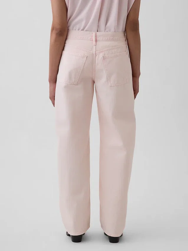 Jeans baggy rose taille basse GAP × Hfr de la collection Nicole Benefield