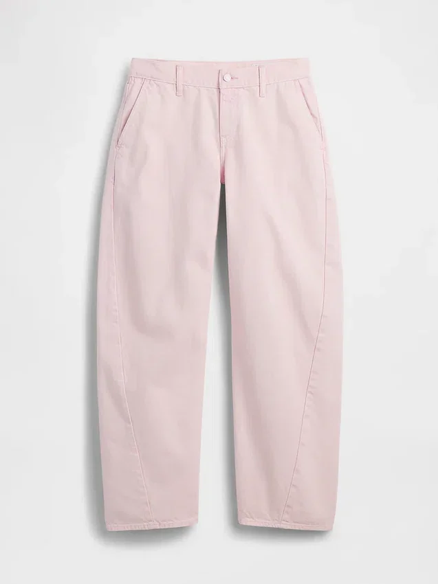 Jeans baggy rose taille basse GAP × Hfr de la collection Nicole Benefield