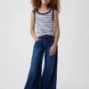 Jeans baggy taille basse avec empiècement avant pour enfants