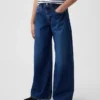 Jeans baggy taille basse avec empiècement avant pour enfants