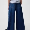 Jeans baggy taille basse avec empiècement avant pour enfants