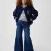 Jeans baggy taille basse avec empiècement avant pour enfants