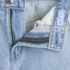 Jeans baggy taille basse à bordure en dentelle pour enfant