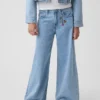 Jeans baggy taille basse brodé « I Heart NY » pour enfants
